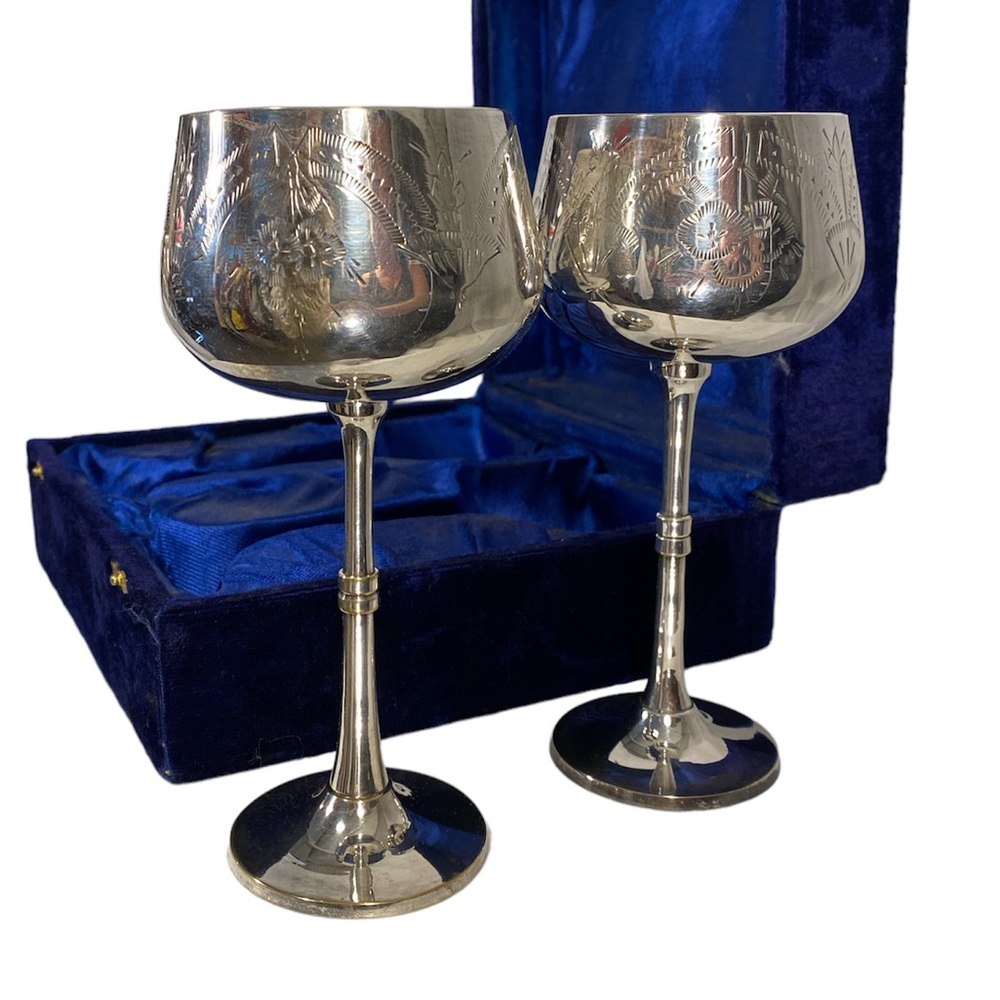 EPNS (Electro Plated Silver Nickel) Chalices In Box